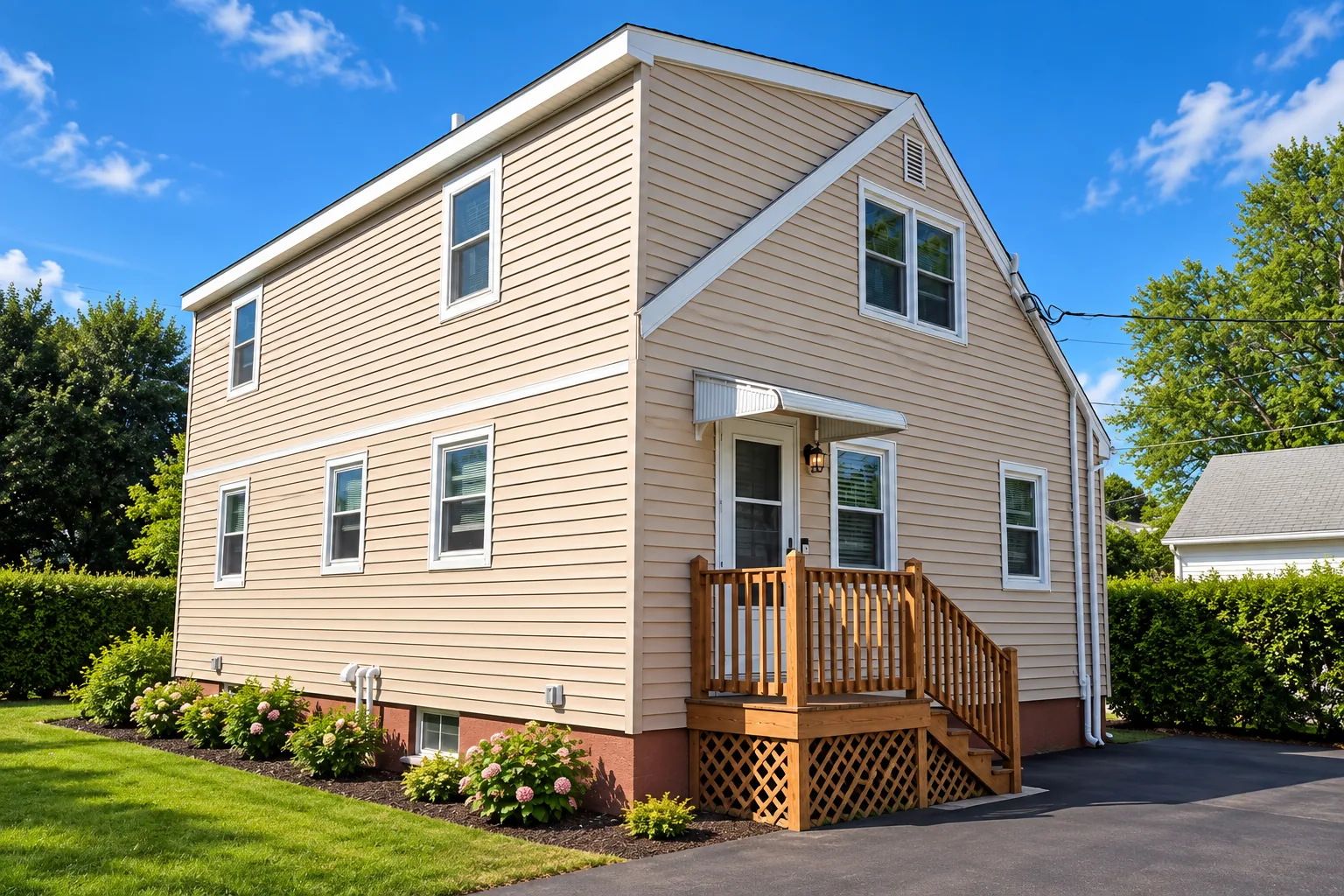 Completed exterior renovation of a Massachusetts home